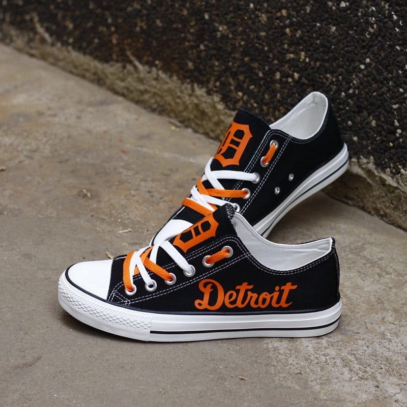 Detriot Tigers Limited Print Low Top Canvas Shoes Sport Sneakers For Men Women Fans - Image 5