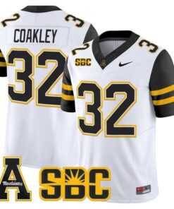 Dexter Coakley Jersey 32 App State Mountaineers 2025 Limited Stitched White