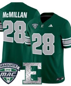 Dontae McMillan Jersey 28 Eastern Michigan Eagles 2025 Limited Stitched Green