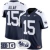Drew Allar Jersey 15 Penn State Nittany Lions 2025 Throwback Stitched Navy Alter