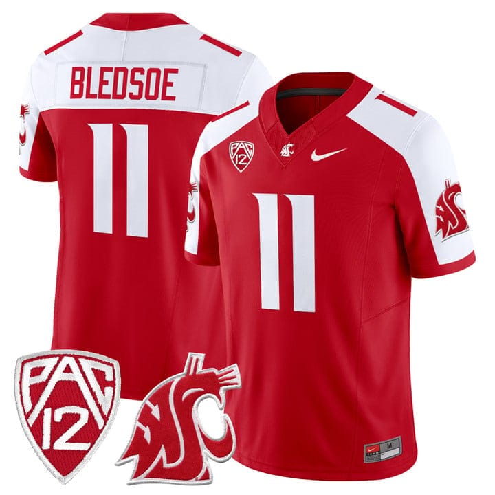 Drew Bledsoe Jersey #11 Washington State Cougars 2025 Vapor Limited Stitched - Image 3