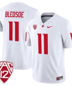 Drew Bledsoe Jersey 11 Washington State Cougars 2025 Vapor Stitched White