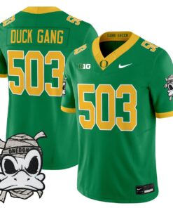 Duck Gang Jersey #503 Oregon Ducks 2025 Mummy Duck Vapor Limited Stitched 7 Duck Gang Jersey 503 Oregon Ducks 2025 Mummy Duck Vapor Stitched Green