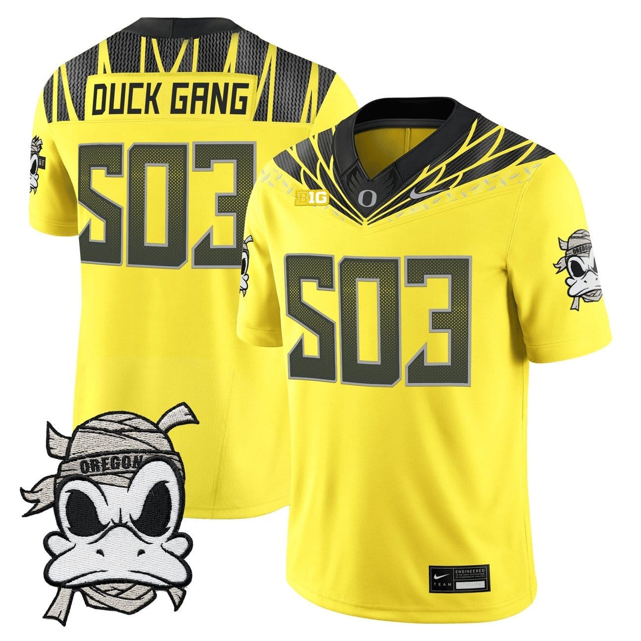 Duck Gang Jersey #503 Oregon Ducks 2025 Mummy Duck Vapor Limited Stitched 4 Duck Gang Jersey #503 Oregon Ducks 2025 Mummy Duck Vapor Limited Stitched - Image 4