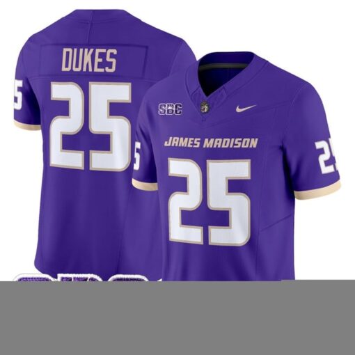 Dukes Jersey #25 James Madison Dukes 2025 Vapor Limited Stitched - Image 4