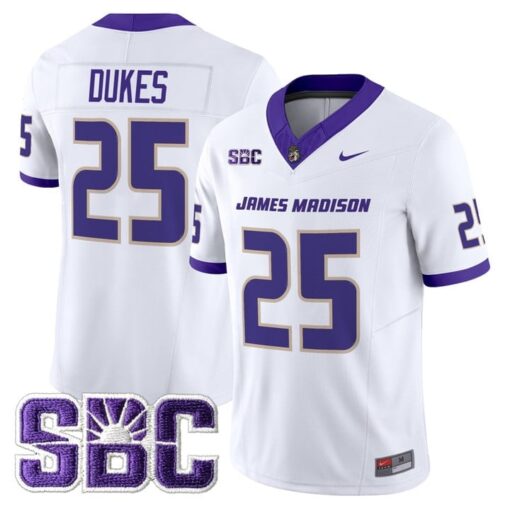 Dukes Jersey #25 James Madison Dukes 2025 Vapor Limited Stitched - Image 5