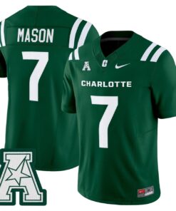 E. Jai Mason Jersey 7 Charlotte 49ers 2025 Vapor Limited Stitched Green