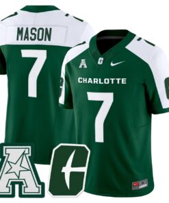 E. Jai Mason Jersey 7 Charlotte 49ers 2025 Vapor Limited Stitched Green Alter