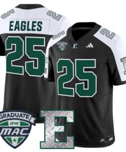 Eagles Jersey 25 Eastern Michigan Eagles 2025 Vapor Limited Stitched Black Alter