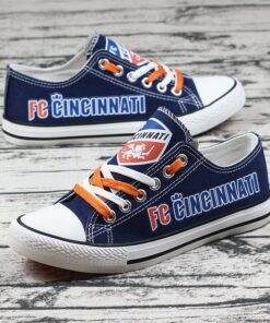 FC Cincinnati Low Top Canvas Sport Sneakers Shoes For Men Women Fans
