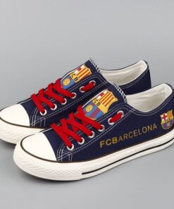 Alternative view of Futbol Club Barcelona Low Top Canvas Sport Sneakers Shoes For Men Women Fans