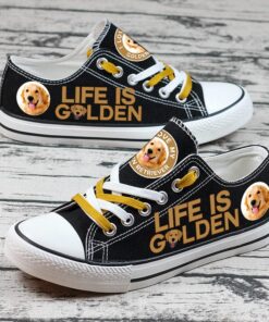Alternative view of GOLDEN RETRIEVER Canvas Sneakers Shoes For Men Women Fans