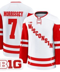 Alternative view of Gavin Morrissey Jersey #7 Wisconsin Badgers 2025-26 Premium Stitched