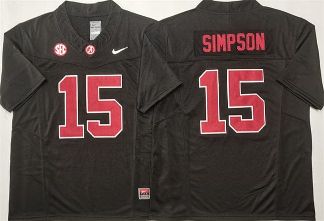 Georgia Bulldogs #15 Ty Simpson Jersey F.U.S.E. Football Stitched 1 Georgia Bulldogs #15 Ty Simpson Jersey F.U.S.E. Football Stitched