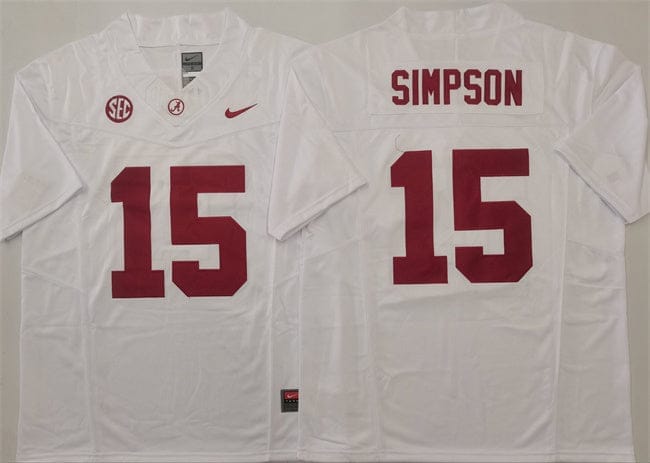 Georgia Bulldogs #15 Ty Simpson Jersey F.U.S.E. Football Stitched 3 Georgia Bulldogs #15 Ty Simpson Jersey F.U.S.E. Football Stitched - Image 3
