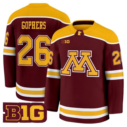 Gophers Jersey #26 Minnesota Golden Gophers 2025-26 Premium Stitched - Image 2