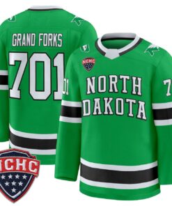 Grand Forks Jersey #701 North Dakota Fighting Hawks 2025-26 Stitched 7 Grand Forks Jersey 701 North Dakota Fighting Hawks 2025 26 Stitched Green