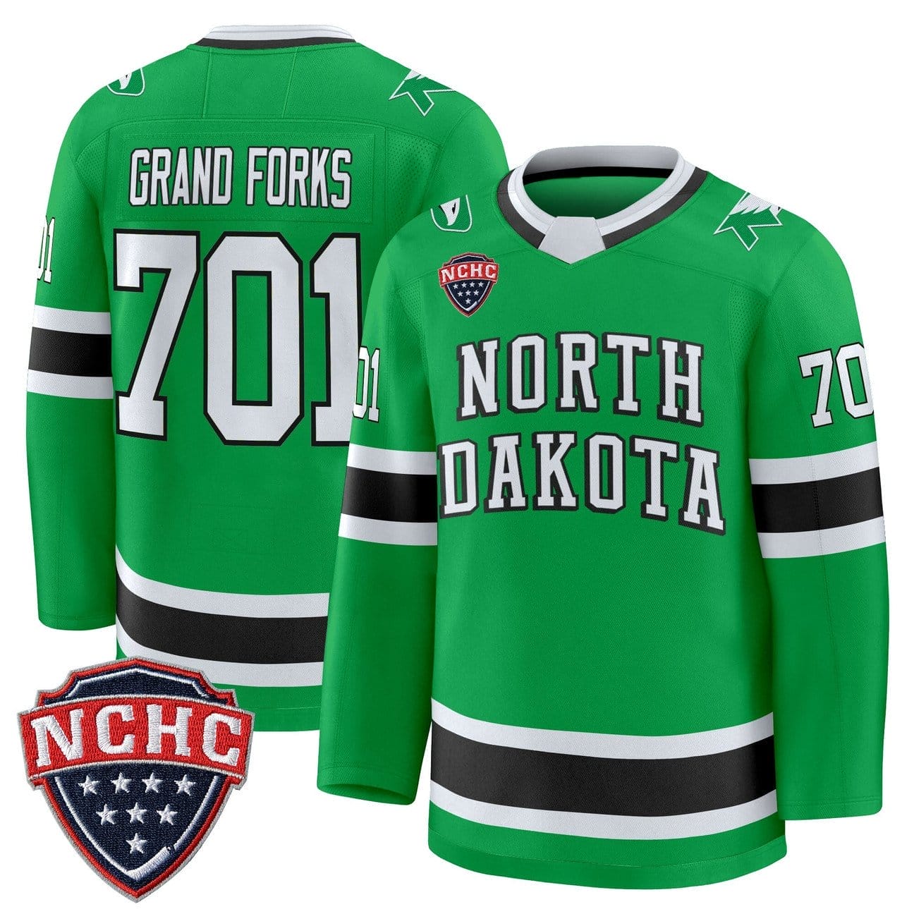 Grand Forks Jersey #701 North Dakota Fighting Hawks 2025-26 Stitched 3 Grand Forks Jersey #701 North Dakota Fighting Hawks 2025-26 Stitched - Image 3