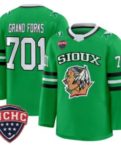 Alternative view of Grand Forks Jersey #701 North Dakota Fighting Hawks 2025-26 Stitched
