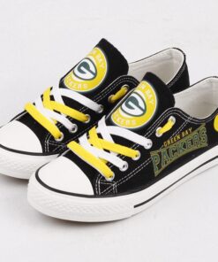 Green Bay Packers Low Top Canvas Sport Sneakers Shoes For Men Women Fans