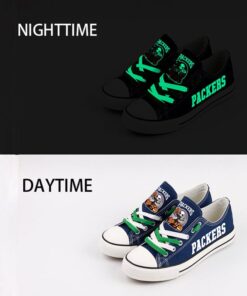 Green Bay Packers Limited Print NFL Students Low Top Canvas Shoes Sport Sneakers 5 74a39a99 ec66 43f9 84c2 a9a394091389