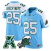 Green Wave Jersey 25 Tulane Green Wave 2025 Vapor Limited Stitched Blue Alter