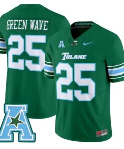 Green Wave Jersey 25 Tulane Green Wave 2025 Vapor Limited Stitched Green 1303e9ce 4c4b 4dc7 8d51 0bbe759639b5