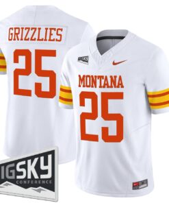 Grizzlies Jersey 25 Montana Grizzlies 1995 Throwback Vapor Stitched White