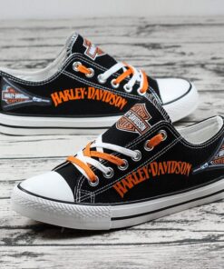 Harley Davidson Canvas Sneakers Shoes For Men Women Fans