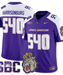 Harrisonburg Jersey 540 James Madison Dukes 2025 Vapor Stitched Purple Alter