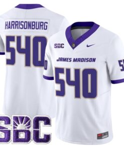 Harrisonburg Jersey 540 James Madison Dukes 2025 Vapor Stitched White