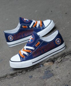 Alternative view of Houston Astros Limited Print Low Top Canvas Shoes Sport Sneakers For Men Women Fans