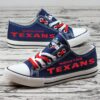Houston Texans Limited Print NFL Students Low Top Canvas Shoes Sport Sneakers 2