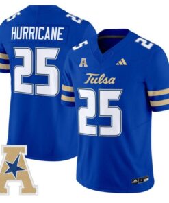 Hurricane Jersey #25 Tulsa Golden Hurricane 2025 Vapor Limited Stitched Royal