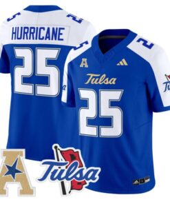 Hurricane Jersey #25 Tulsa Golden Hurricane 2025 Vapor Limited Stitched Royal Alter