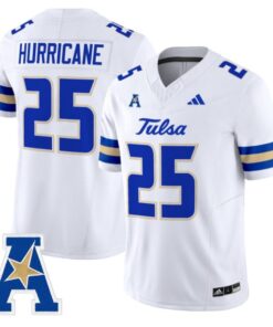 Hurricane Jersey #25 Tulsa Golden Hurricane 2025 Vapor Limited Stitched White