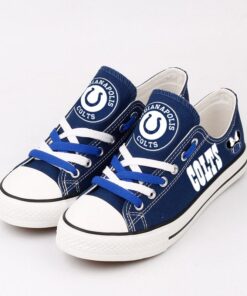 Indianapolis Colts Low Top Canvas Sport Sneakers Shoes For Men Women Fans