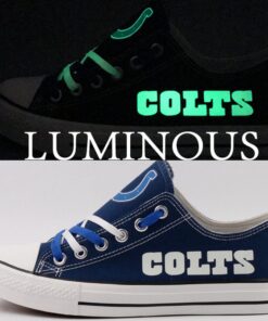 Alternative view of Indianapolis Colts Low Top Canvas Sport Sneakers Shoes For Men Women Fans