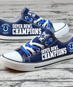 Alternative view of Indianapolis Colts Low Top Canvas Sport Sneakers Shoes For Men Women Fans