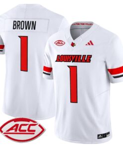 Isaac Brown Jersey 1 Louisville Cardinals 2025 Vapor Stitched White