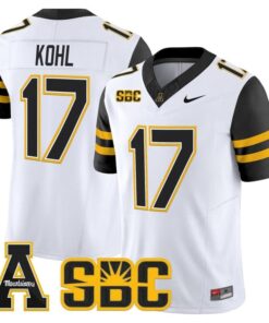 JJ Kohl Jersey 17 App State Mountaineers 2025 Vapor Limited Stitched White
