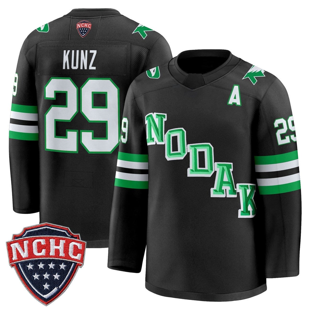 Jackson Kunz Jersey #29 North Dakota Fighting Hawks 2025-26 Stitched