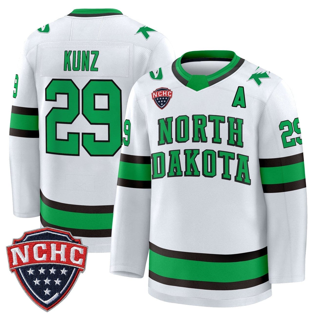 Jackson Kunz Jersey #29 North Dakota Fighting Hawks 2025-26 Stitched - Image 4