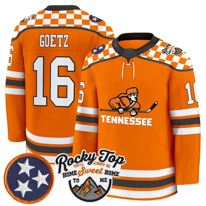 James Goetz Jersey #16 Tennessee Volunteers 2025-26 Hockey Premium Stitched - Image 3