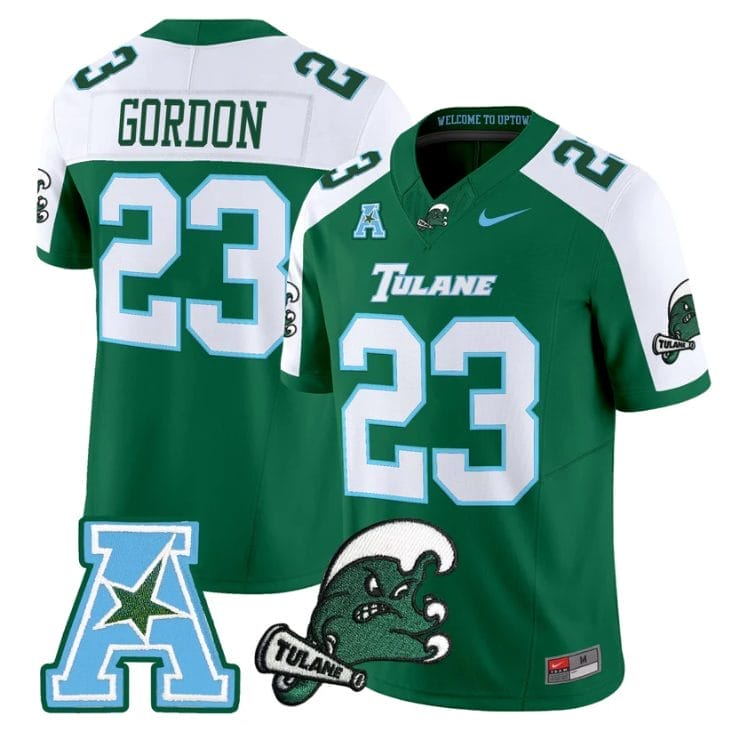 Javin Gordon Jersey #23  Tulane Green Wave 2025 Vapor Limited Stitched - Image 3