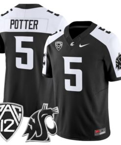 Jaxon Potter Jersey #5 Washington State Cougars 2025 Vapor Limited Stitched