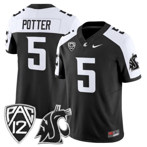 Jaxon Potter Jersey #5 Washington State Cougars 2025 Vapor Limited Stitched