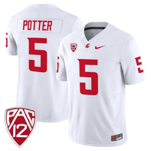 Jaxon Potter Jersey #5 Washington State Cougars 2025 Vapor Limited Stitched - Image 5