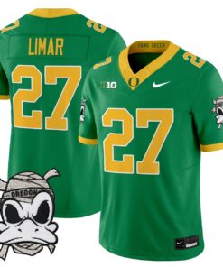 Jayden Limar Jersey #27 Oregon Ducks 2025 Mummy Duck Vapor Limited Stitched 7 Jayden Limar Jersey 27 Oregon Ducks 2025 Mummy Duck Vapor Stitched Green