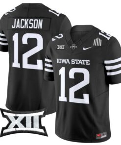 Jaylon Jackson Jersey #12 Iowa State Cyclones 2025 Limited Stitched Black